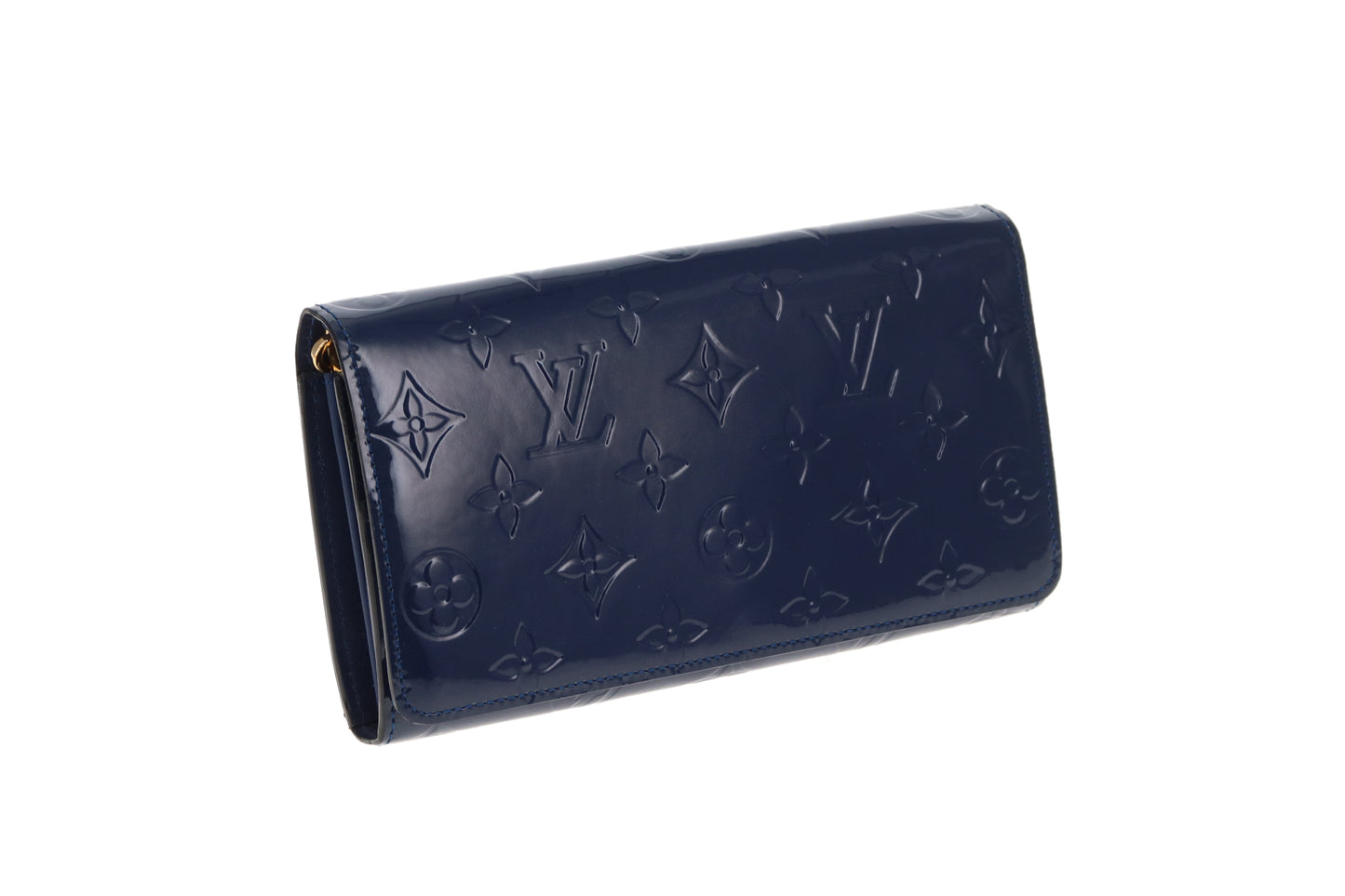 Louis Vuitton Chaine Wallet In Grand Bleu Vernis