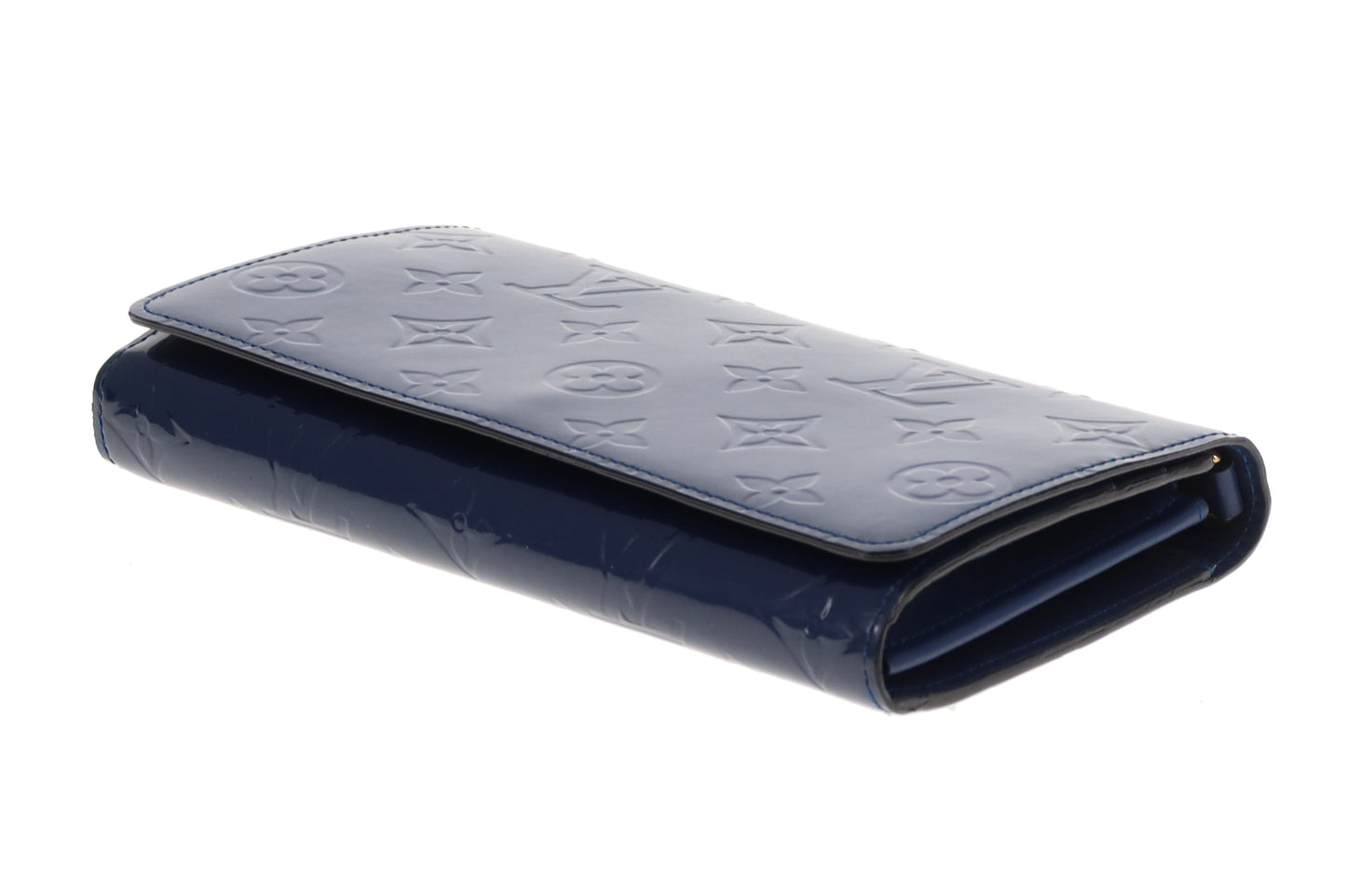 Louis Vuitton Chaine Wallet In Grand Bleu Vernis