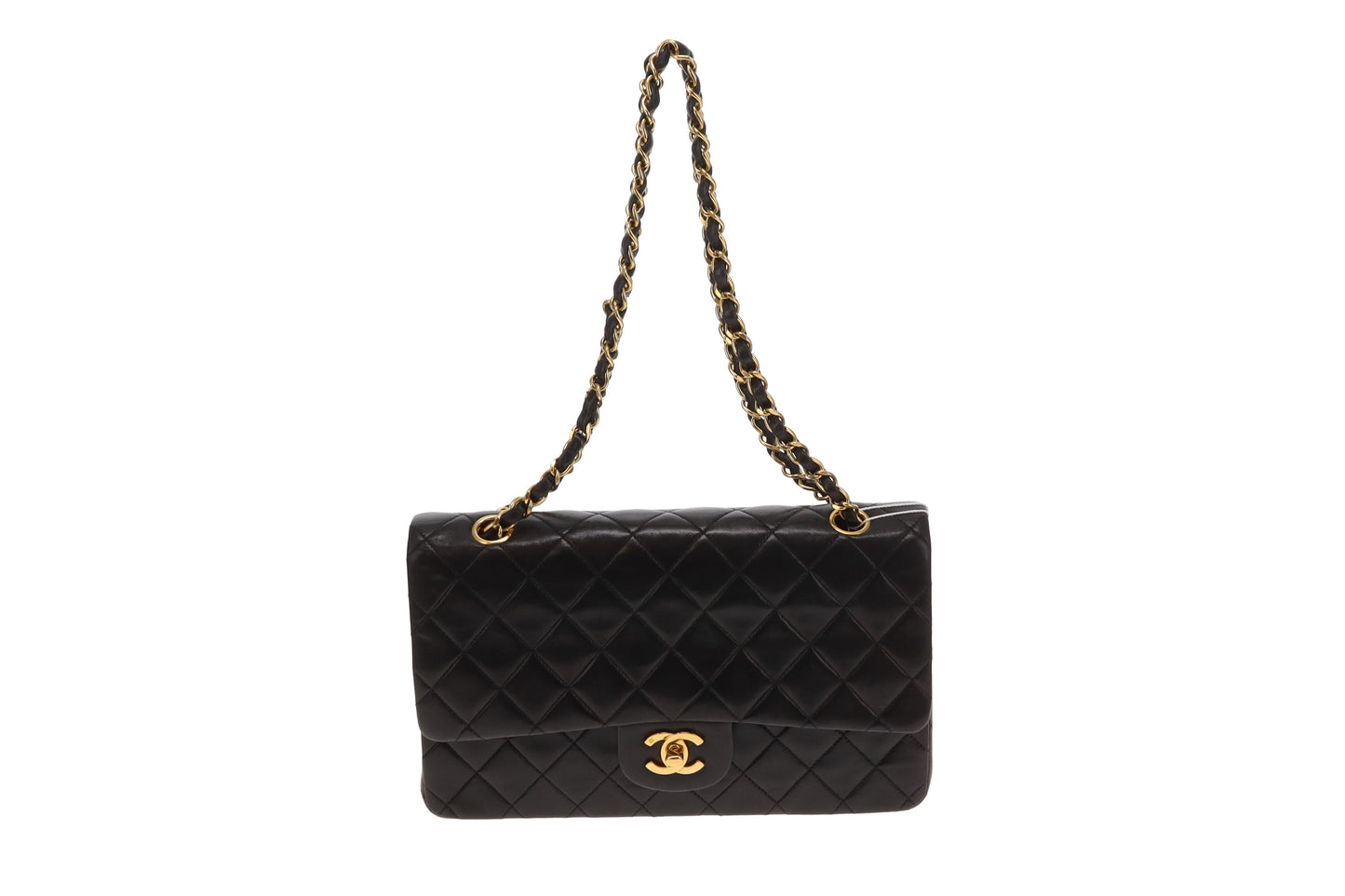 Chanel Classic Double Flap Medium Vintage Black Lambskin GHW 1994/96