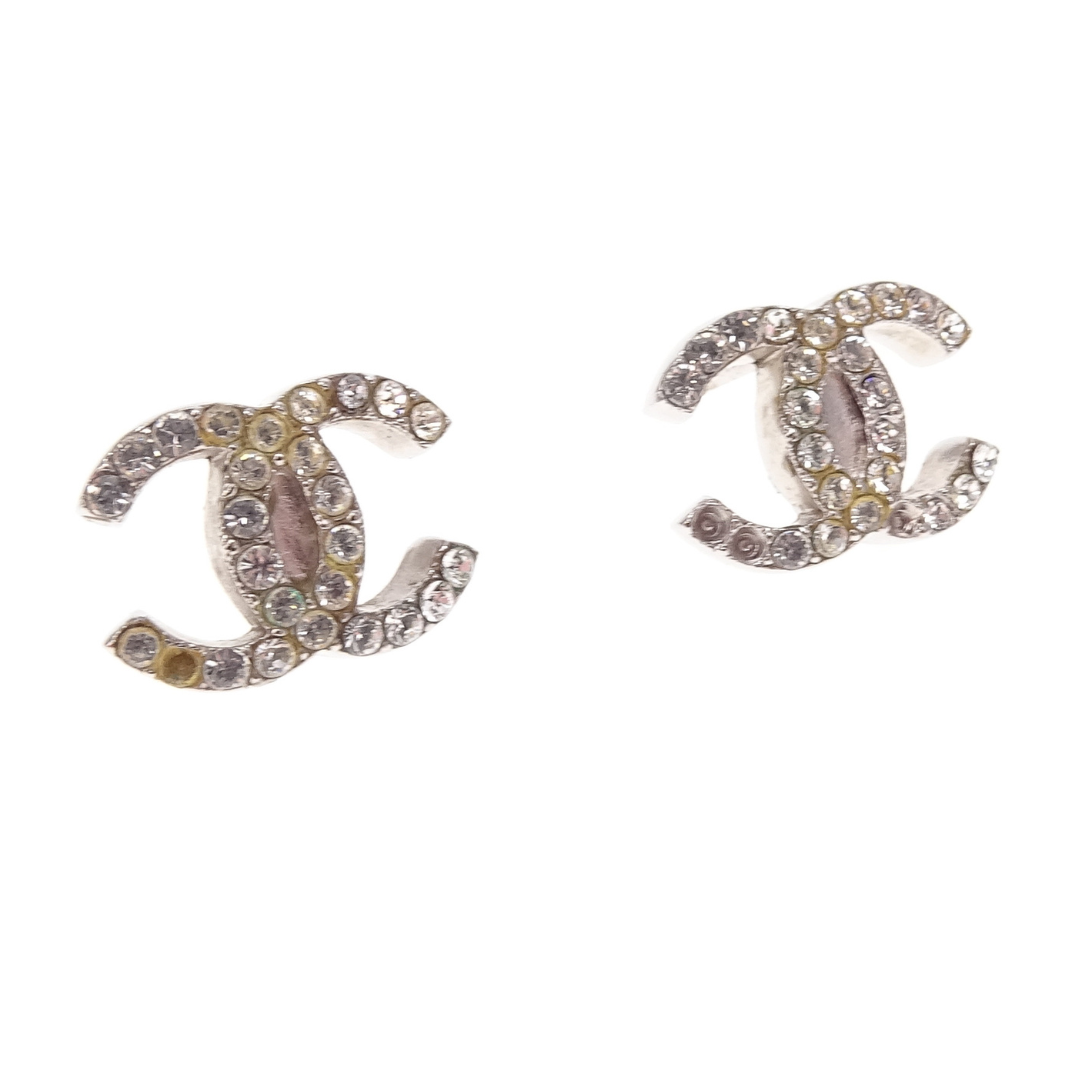 Chanel CC Strass Small Stud Earrings 2010