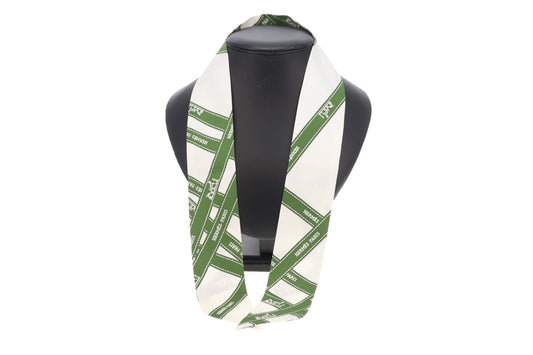 Hermes Silk Twilly Green Ribbon Detail