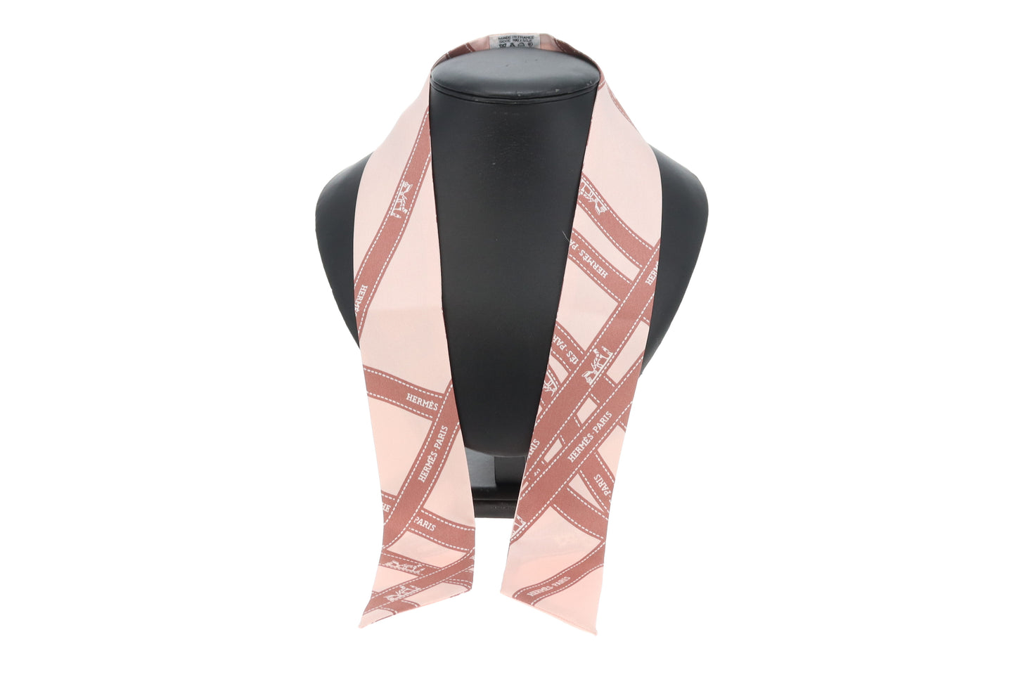 Hermes Silk Twilly Brown Ribbon Detail