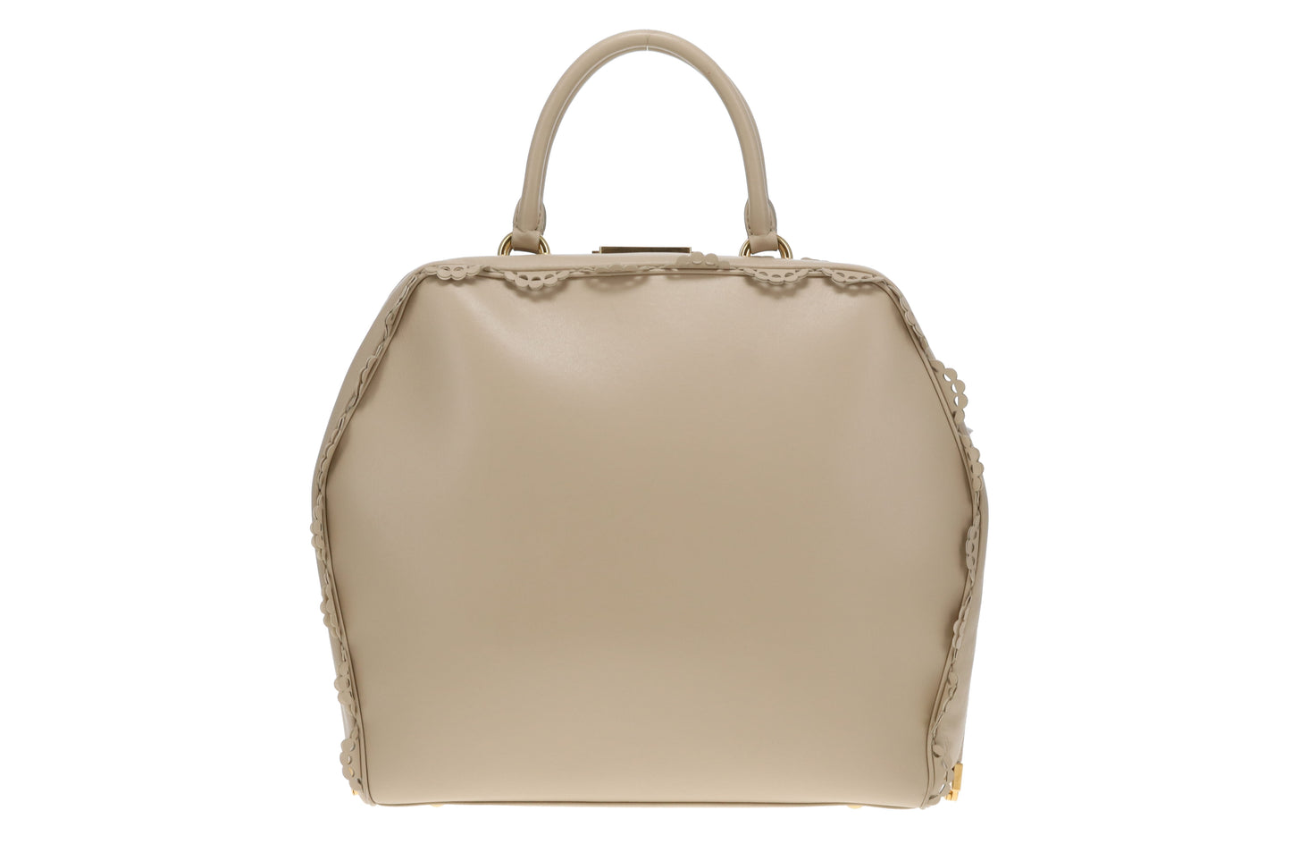 Simone Rocha Scallop Trim Frame Tote Nude