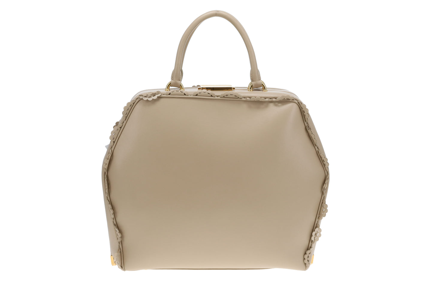 Simone Rocha Scallop Trim Frame Tote Nude