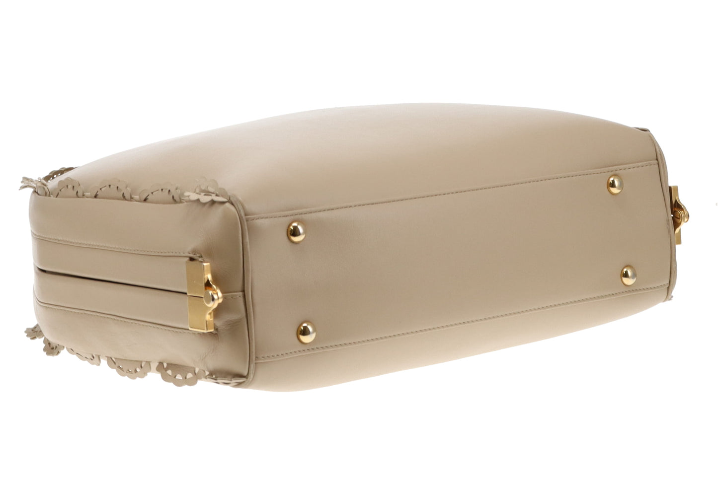 Simone Rocha Scallop Trim Frame Tote Nude