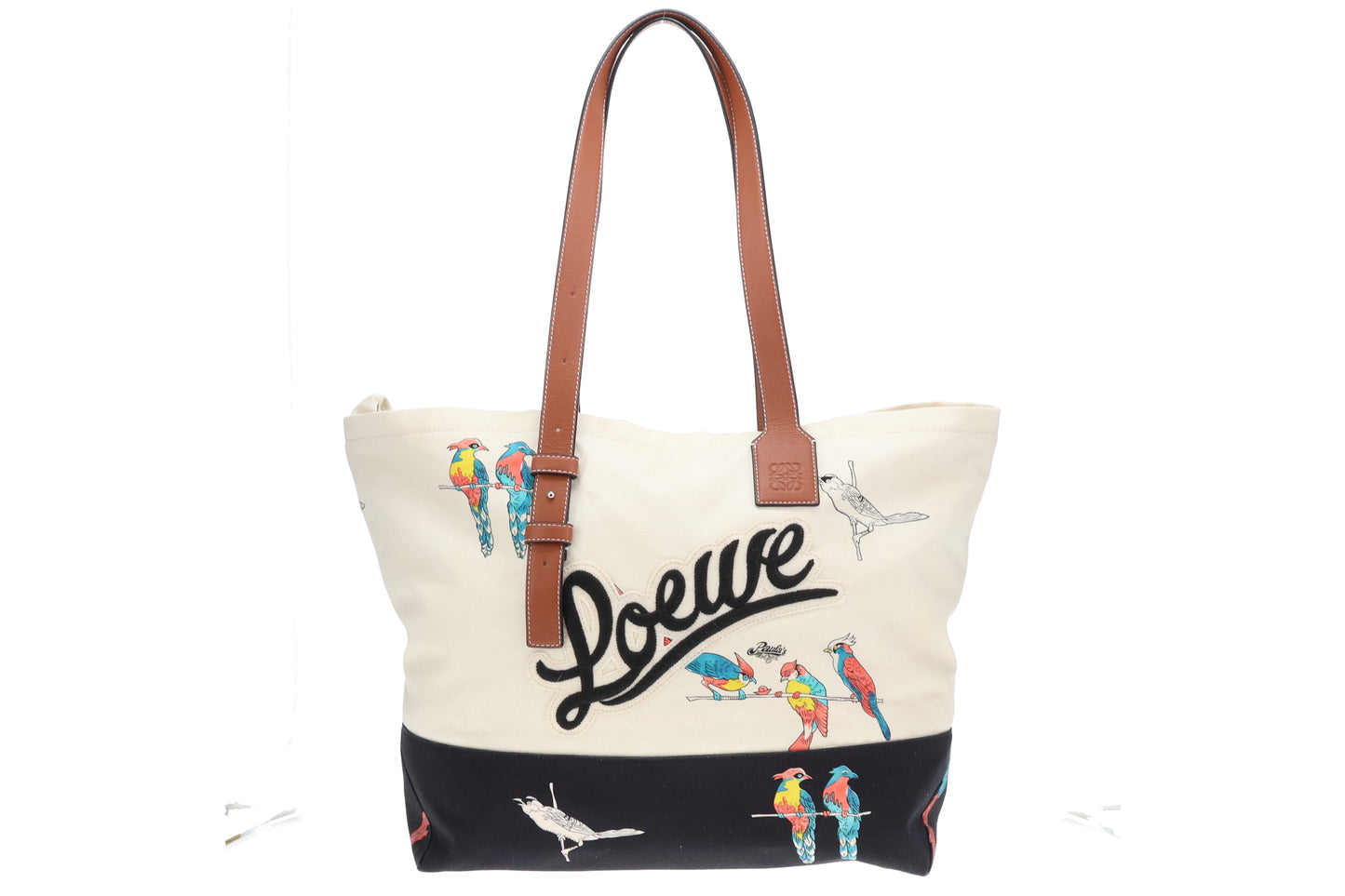 Loewe Paula's Ibiza Parrots Canvas Zipped Tote