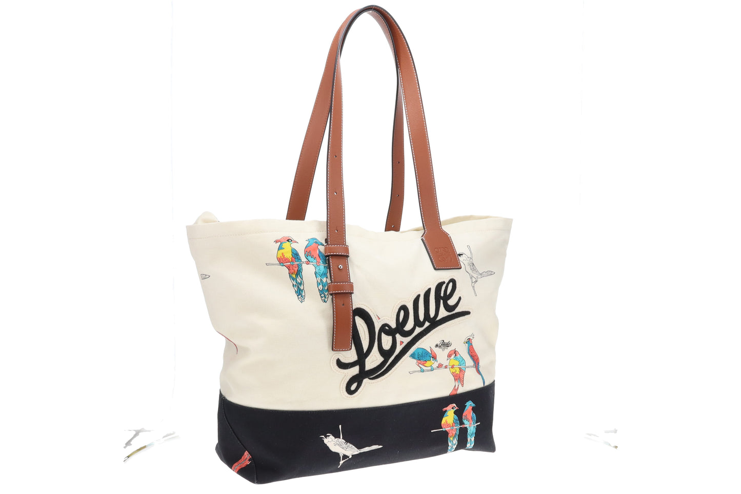 Loewe Paula's Ibiza Parrots Canvas Zipped Tote