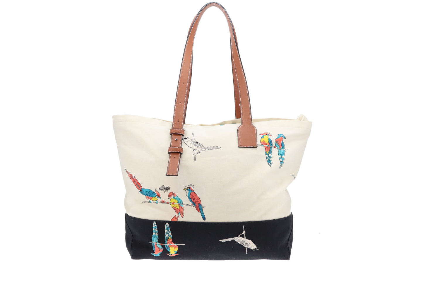 Loewe Paula's Ibiza Parrots Canvas Zipped Tote