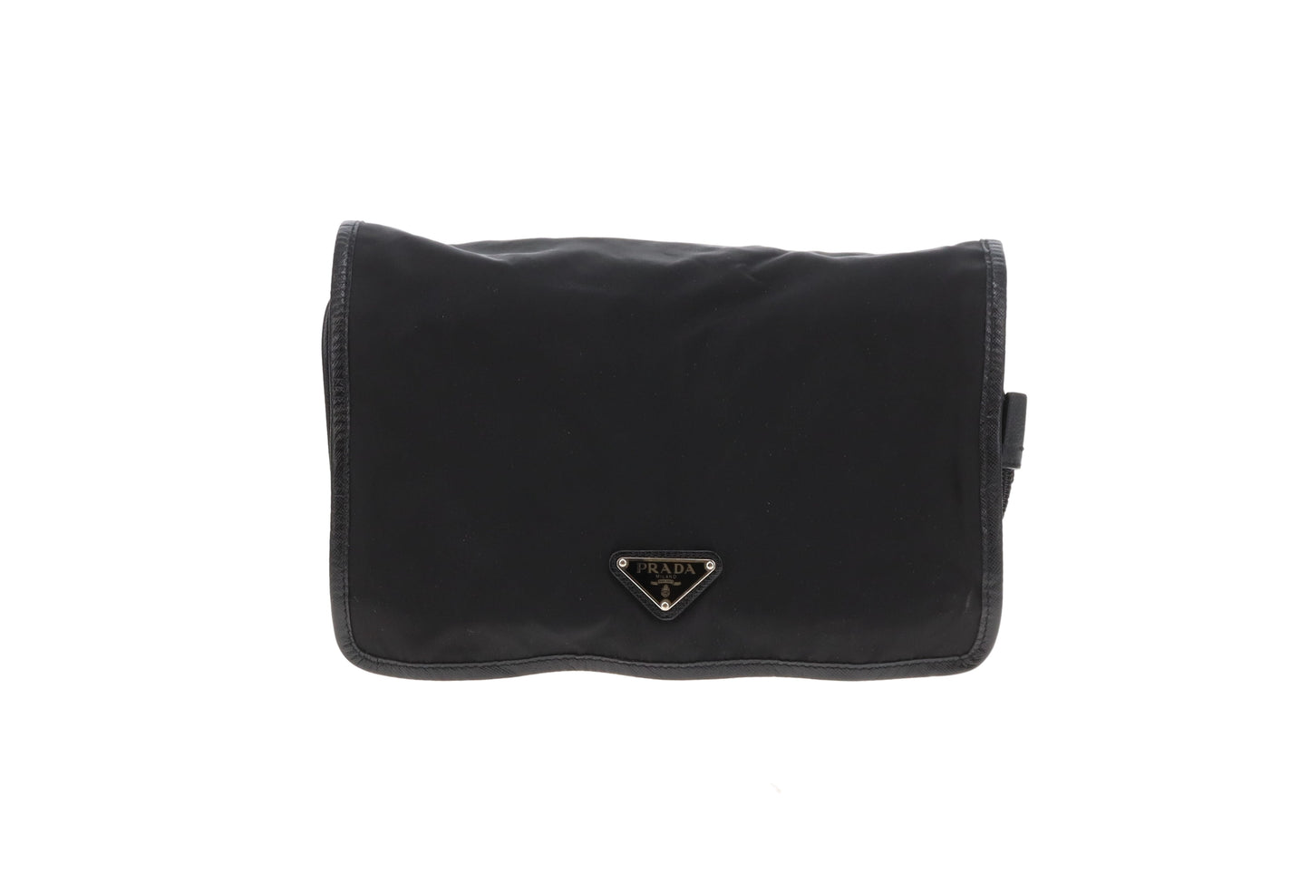 Prada Fold Out Wash Bag Black Nylon