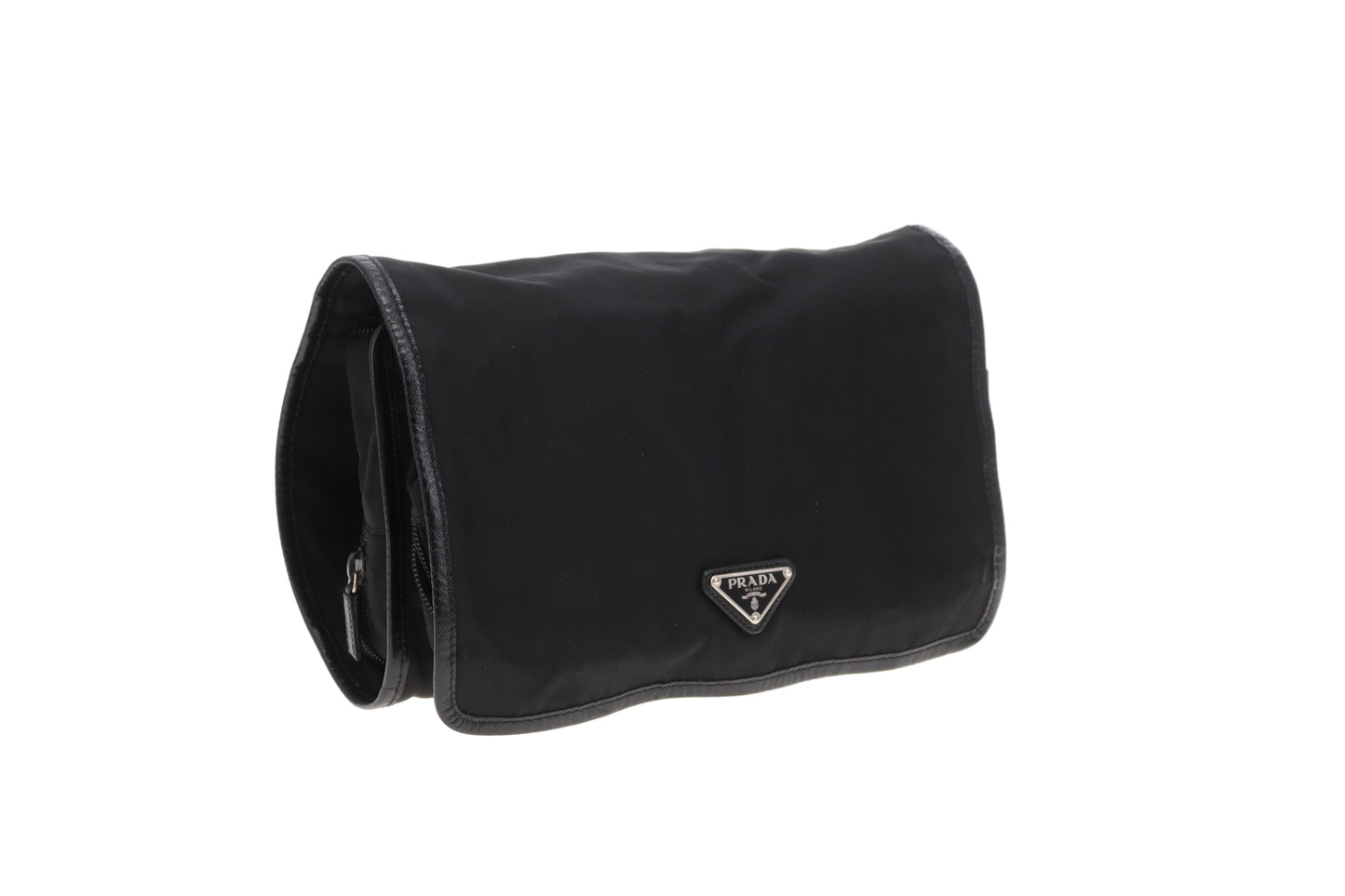 Prada Fold Out Wash Bag Black Nylon