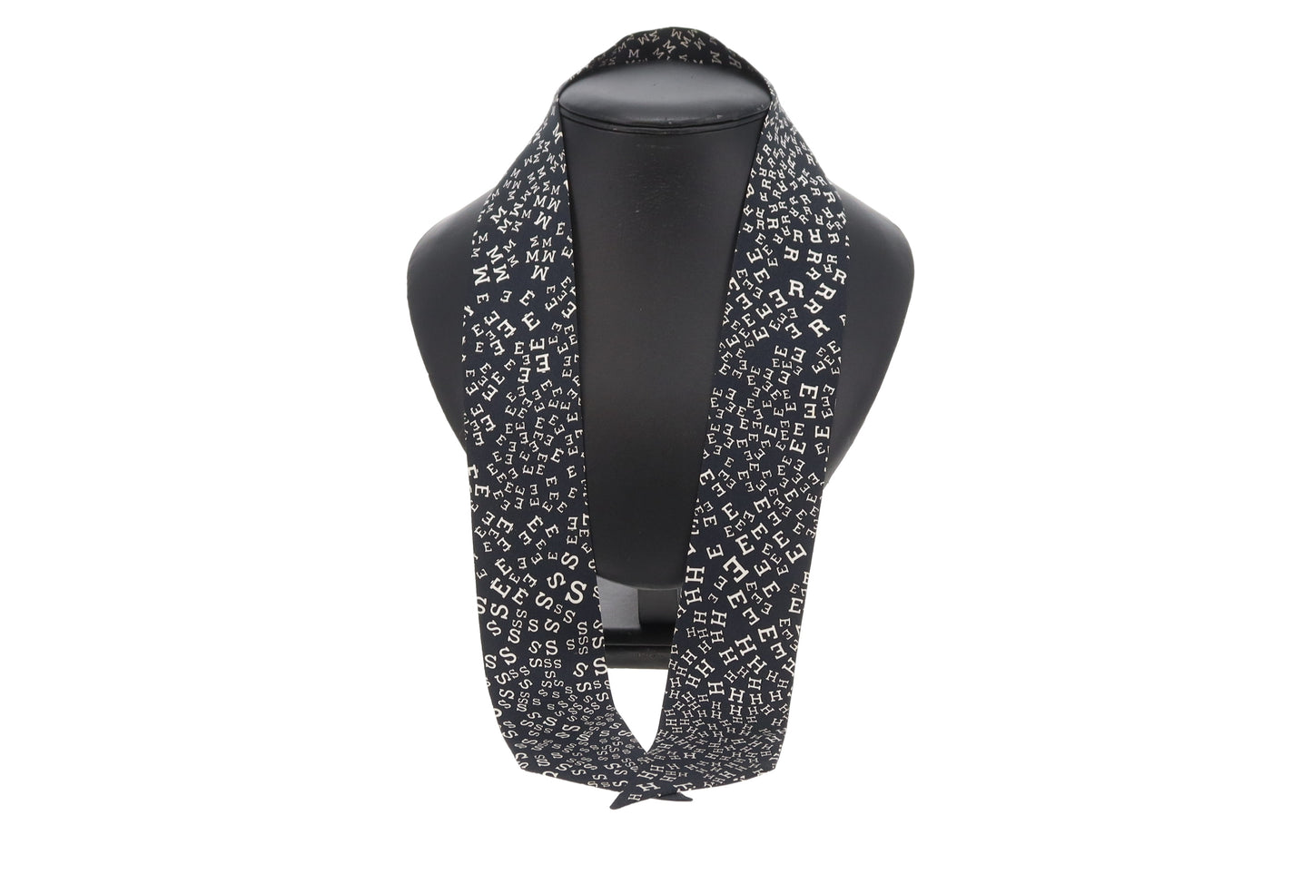 Hermes Silk Twilly Jumbled Monogram Black