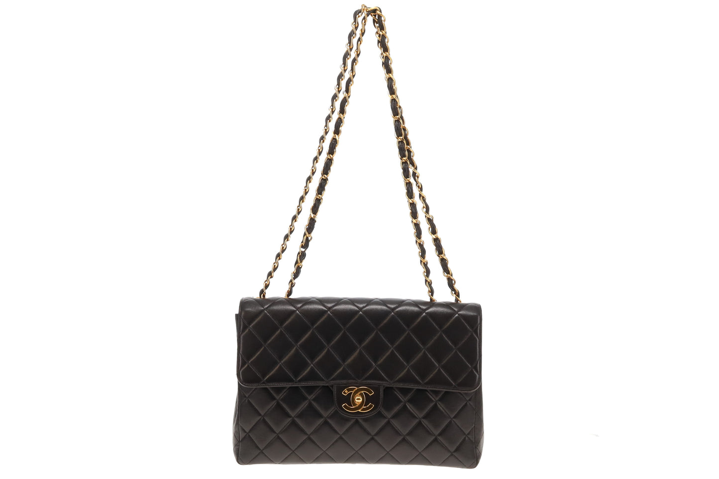 Chanel Classic Jumbo Single Flap Vintage Black Lambskin GHW 96/97