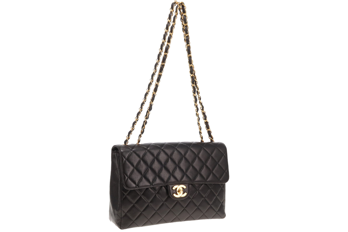 Chanel Classic Jumbo Single Flap Vintage Black Lambskin GHW 96/97