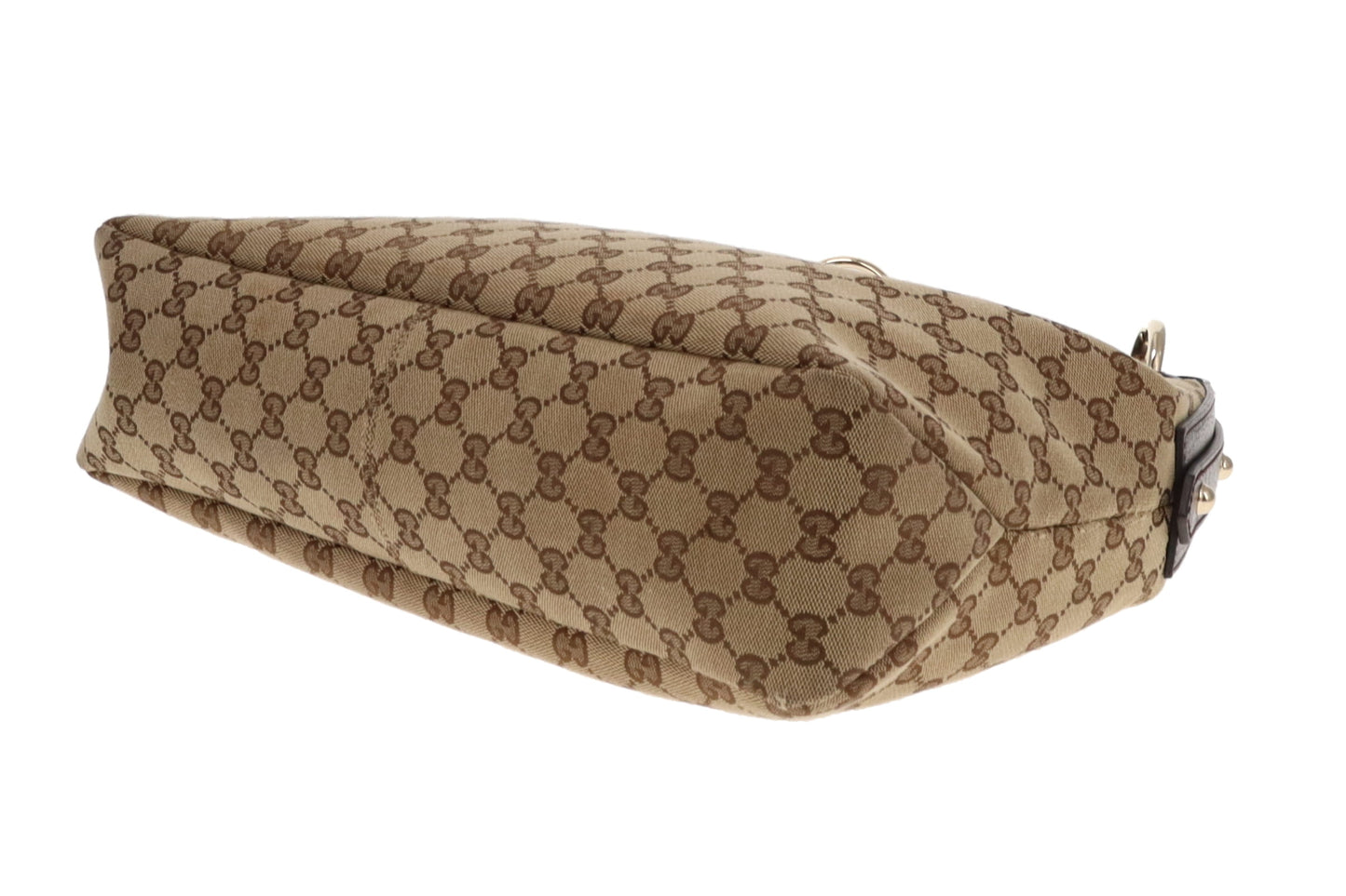 Gucci  Brown GG Jacquard Horsebit Hobo Bag