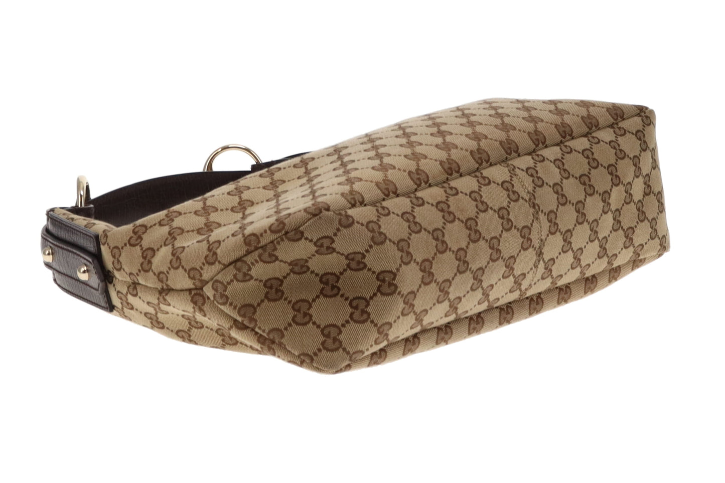 Gucci  Brown GG Jacquard Horsebit Hobo Bag