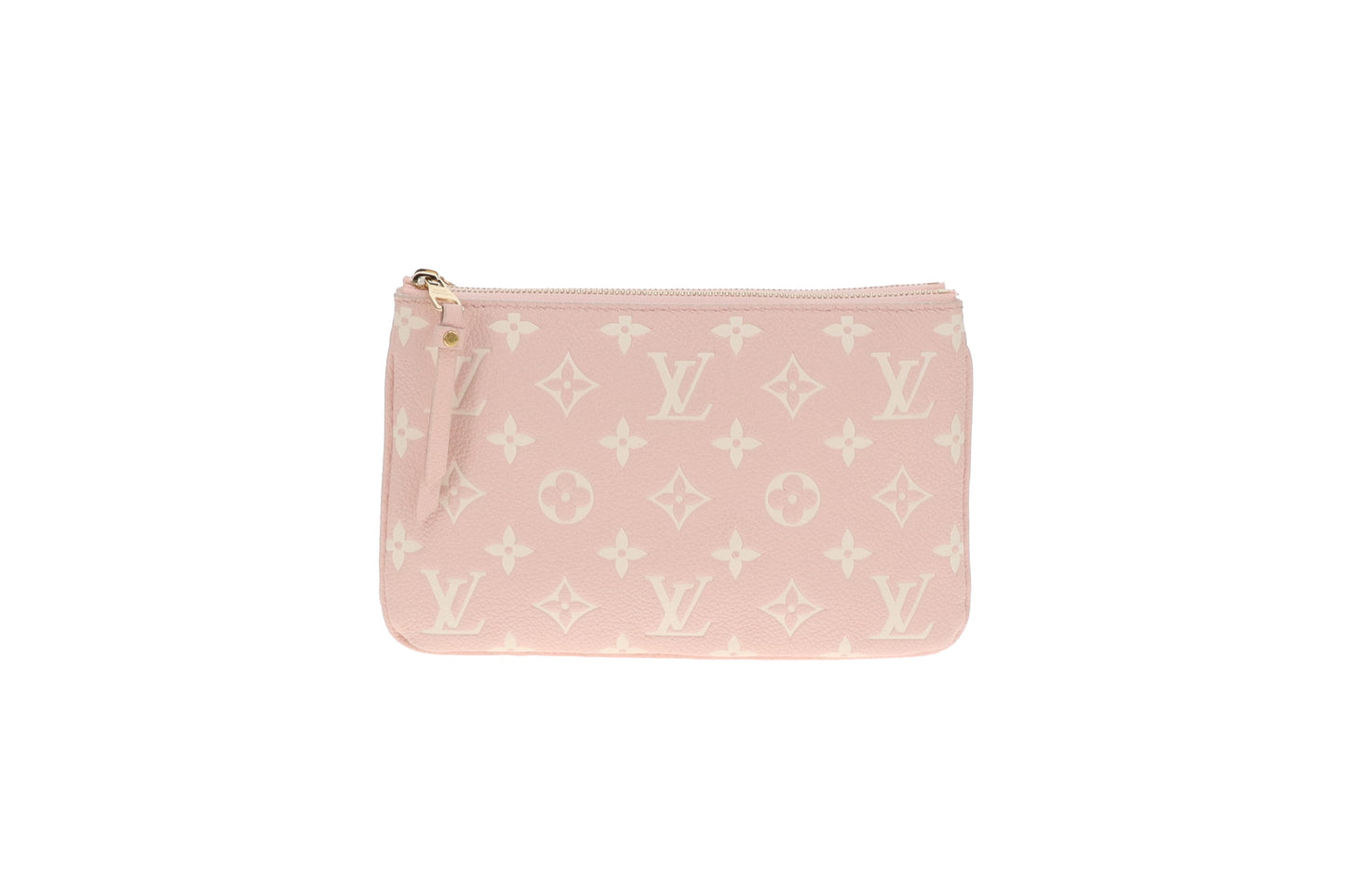 Louis Vuitton Double Zip Pochette Candy Pink/White Empreinte (NFID)