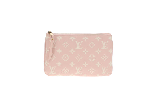 Louis Vuitton Double Zip Pochette Candy Pink/White Empreinte (NFID)