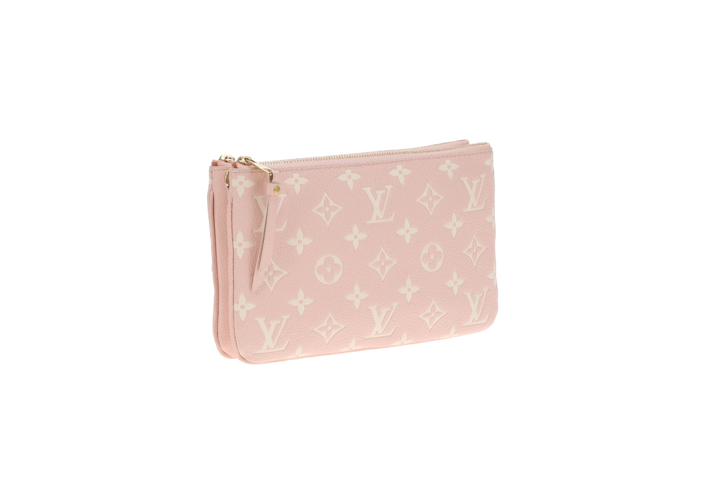 Louis Vuitton Double Zip Pochette Candy Pink/White Empreinte (NFID)