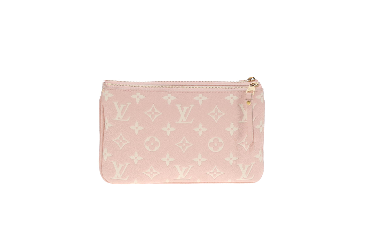 Louis Vuitton Double Zip Pochette Candy Pink/White Empreinte (NFID)