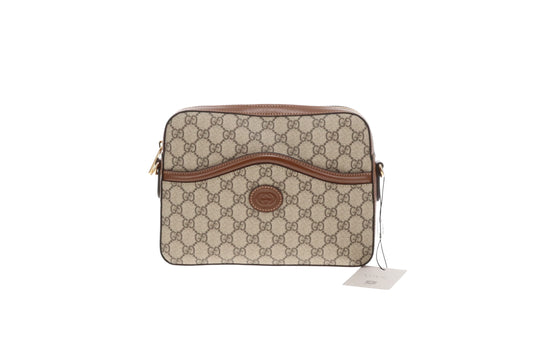 Gucci Interlocking G GG Supreme Messenger Bag Brown