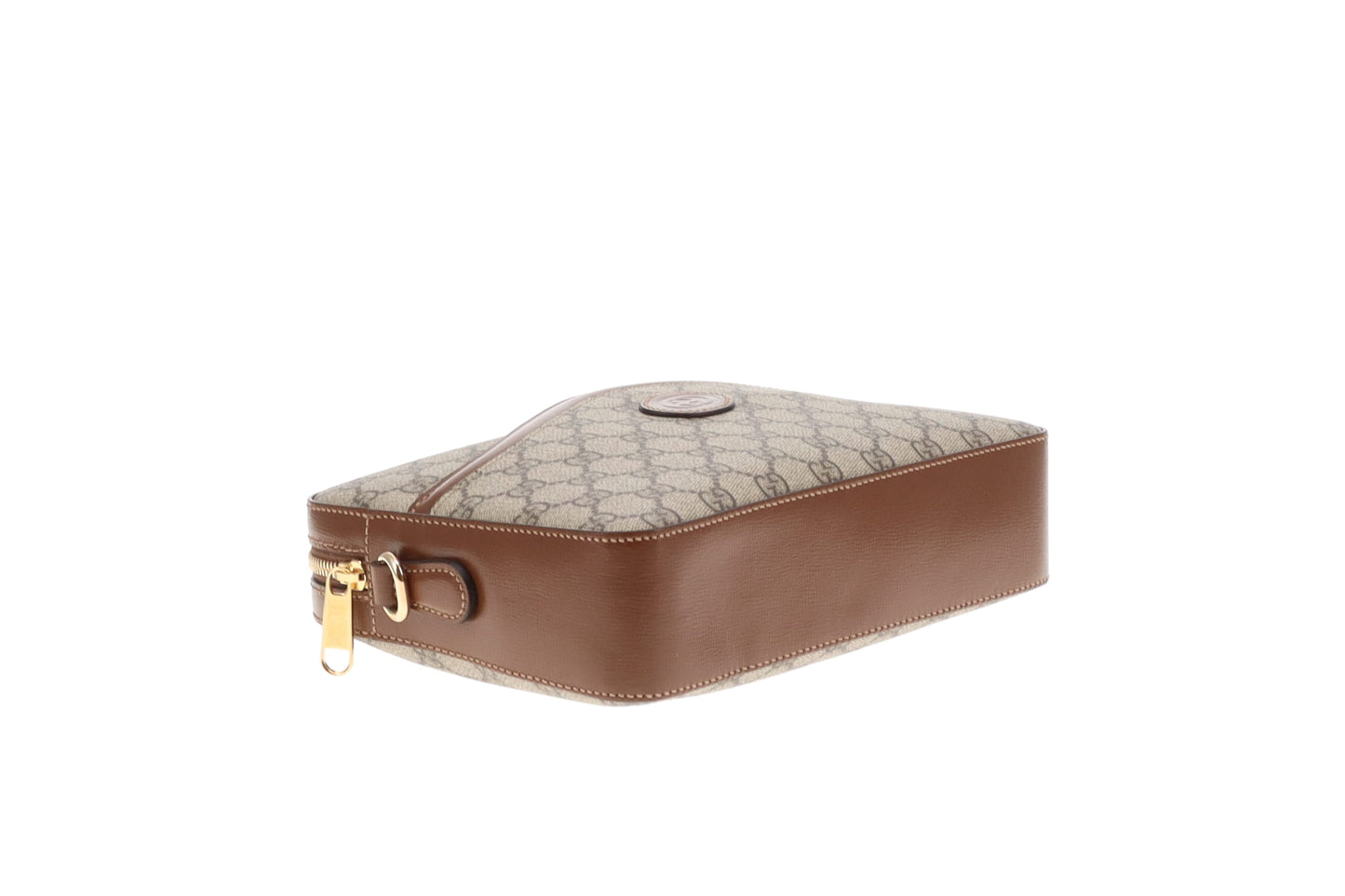 Gucci Interlocking G GG Supreme Messenger Bag Brown