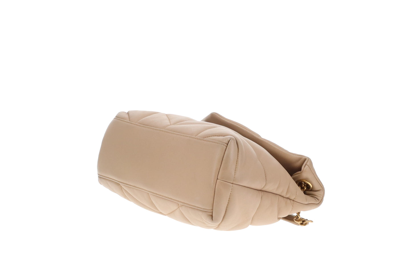 Saint Laurent Puffer Small Beige GHW 2021