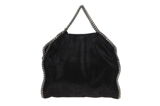 Stella McCartney Black Shaggy Deer SHW Falabella 3 Chain Bag