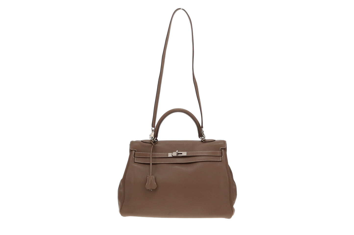 Hermes Kelly 35 Etoupe Swift PHW 2000