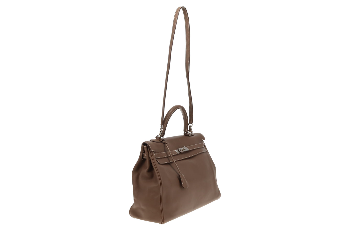 Hermes Kelly 35 Etoupe Swift PHW 2000