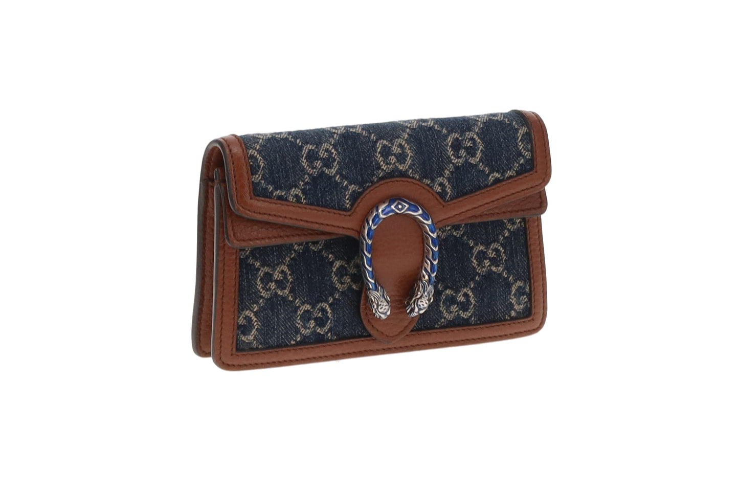 Gucci Supermini Dionysus Denim and Brown Leather