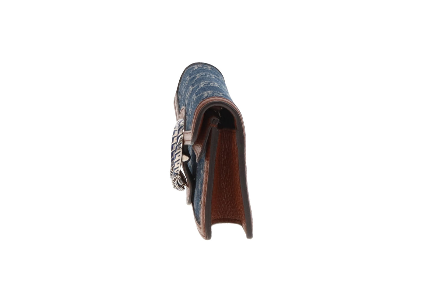 Gucci Supermini Dionysus Denim and Brown Leather