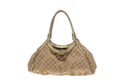 Gucci Abbey D Ring Shoulder Bag GG Canvas GH