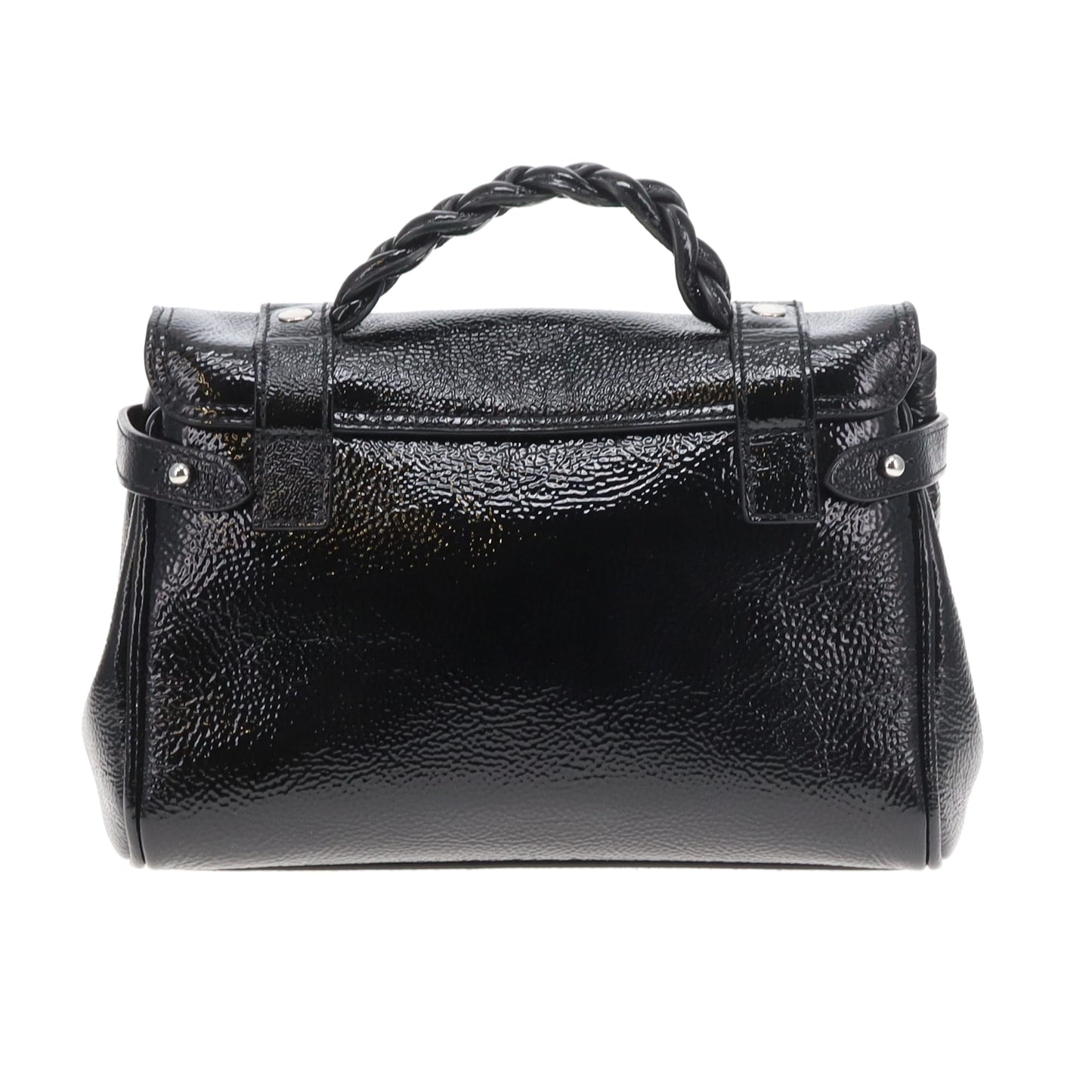 Mulberry Alexa Mini Black Spongy Patent SHW
