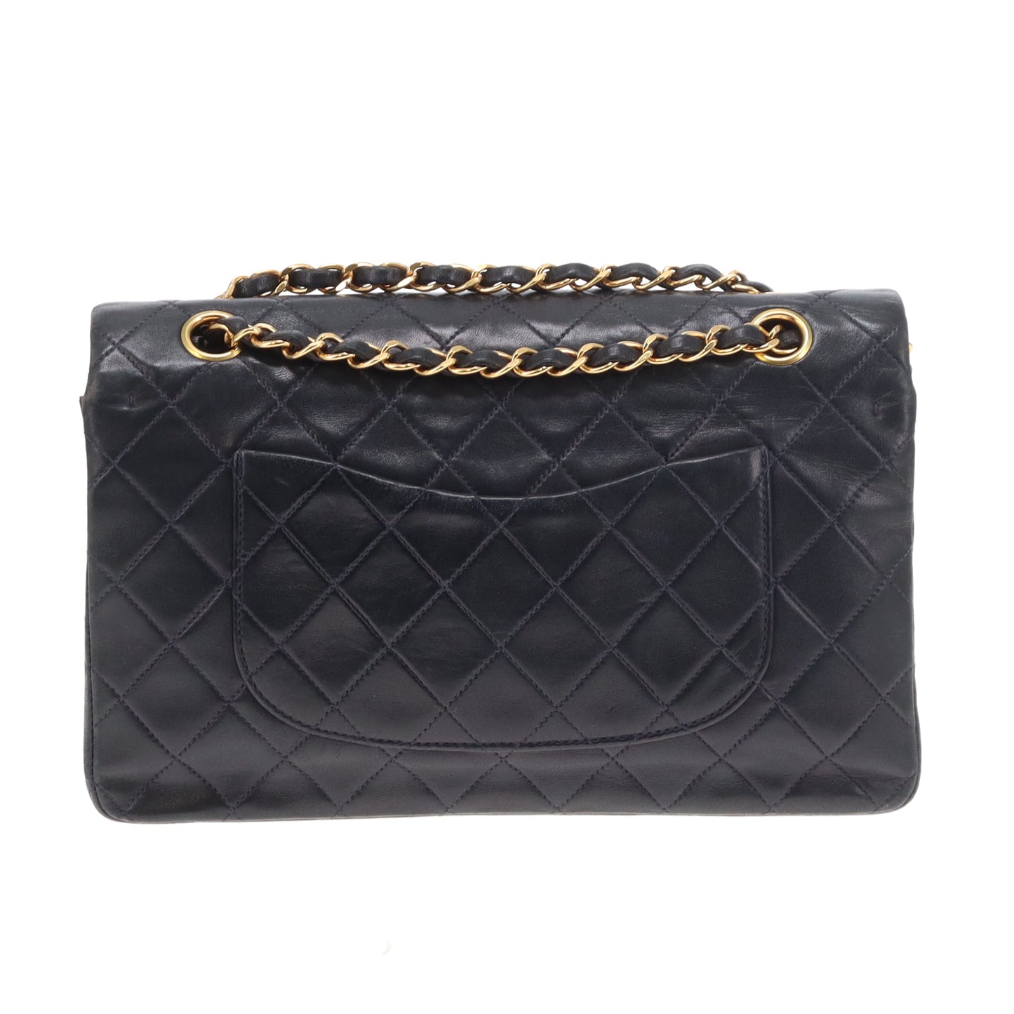 Chanel Classic Double Flap Medium Navy GHW 91/94