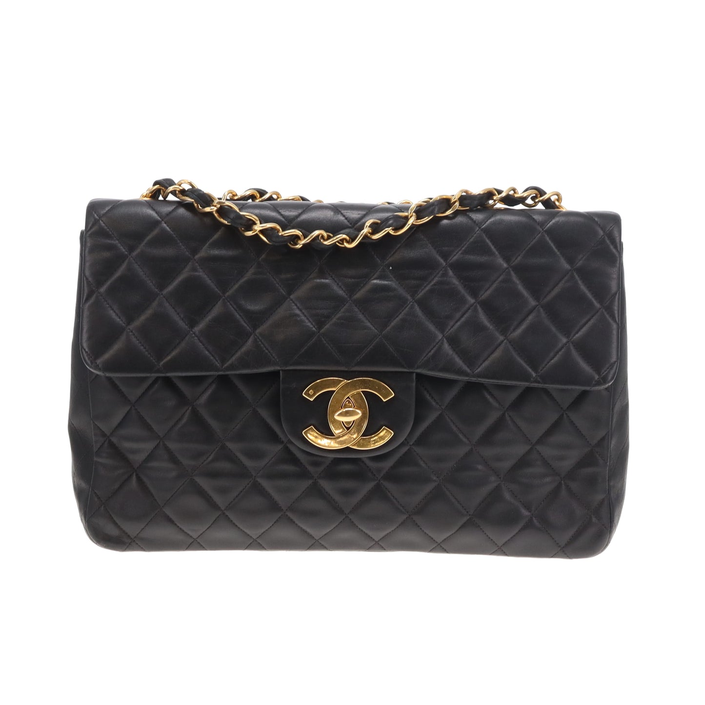 Chanel Classic Jumbo Single Flap Vintage Black GHW 94/96