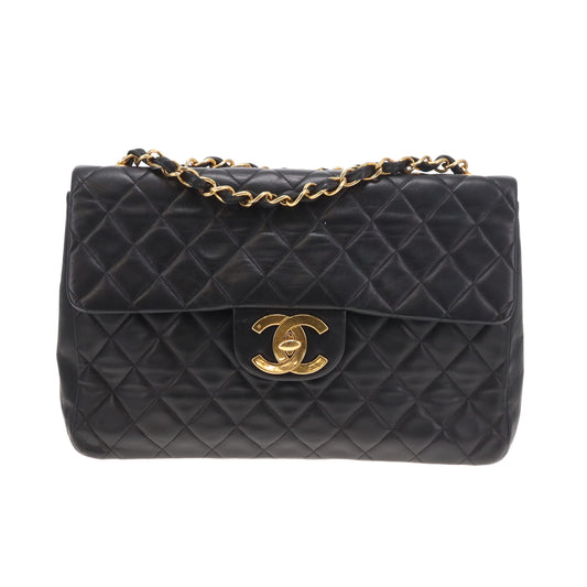 Chanel Classic Jumbo Single Flap Vintage Black GHW 94/96