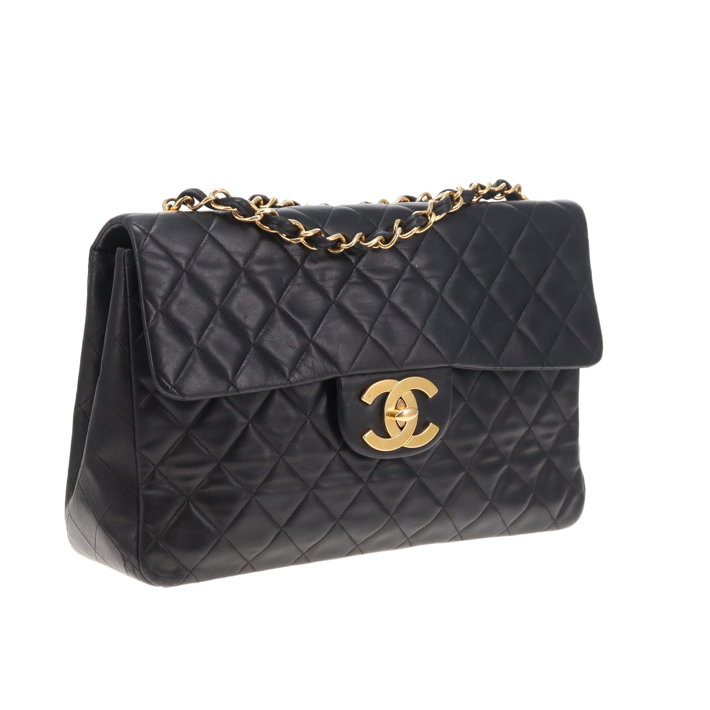 Chanel Classic Jumbo Single Flap Vintage Black GHW 94/96