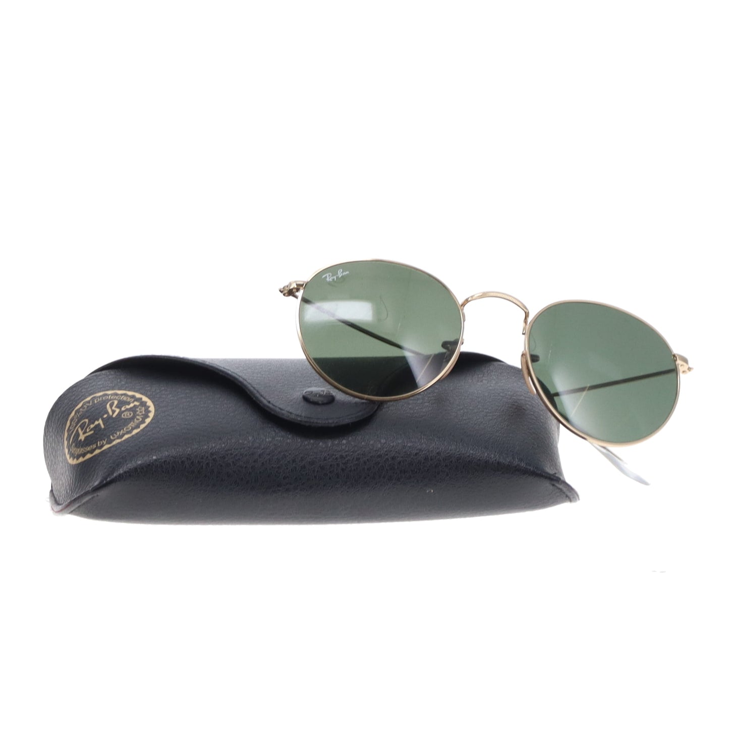 Ray-Ban Round Metal Sunglasses Gold/Green Lens