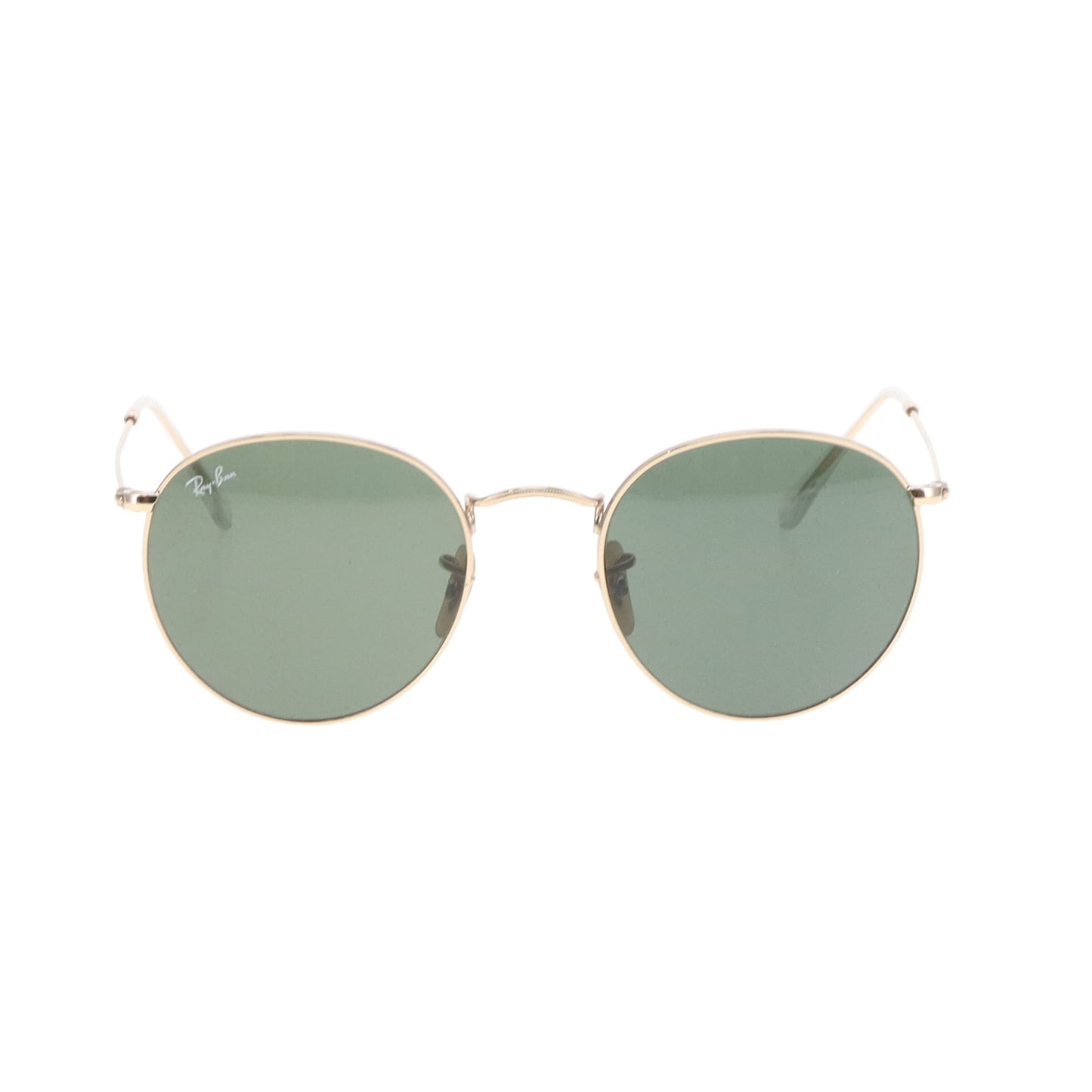 Ray-Ban Round Metal Sunglasses Gold/Green Lens