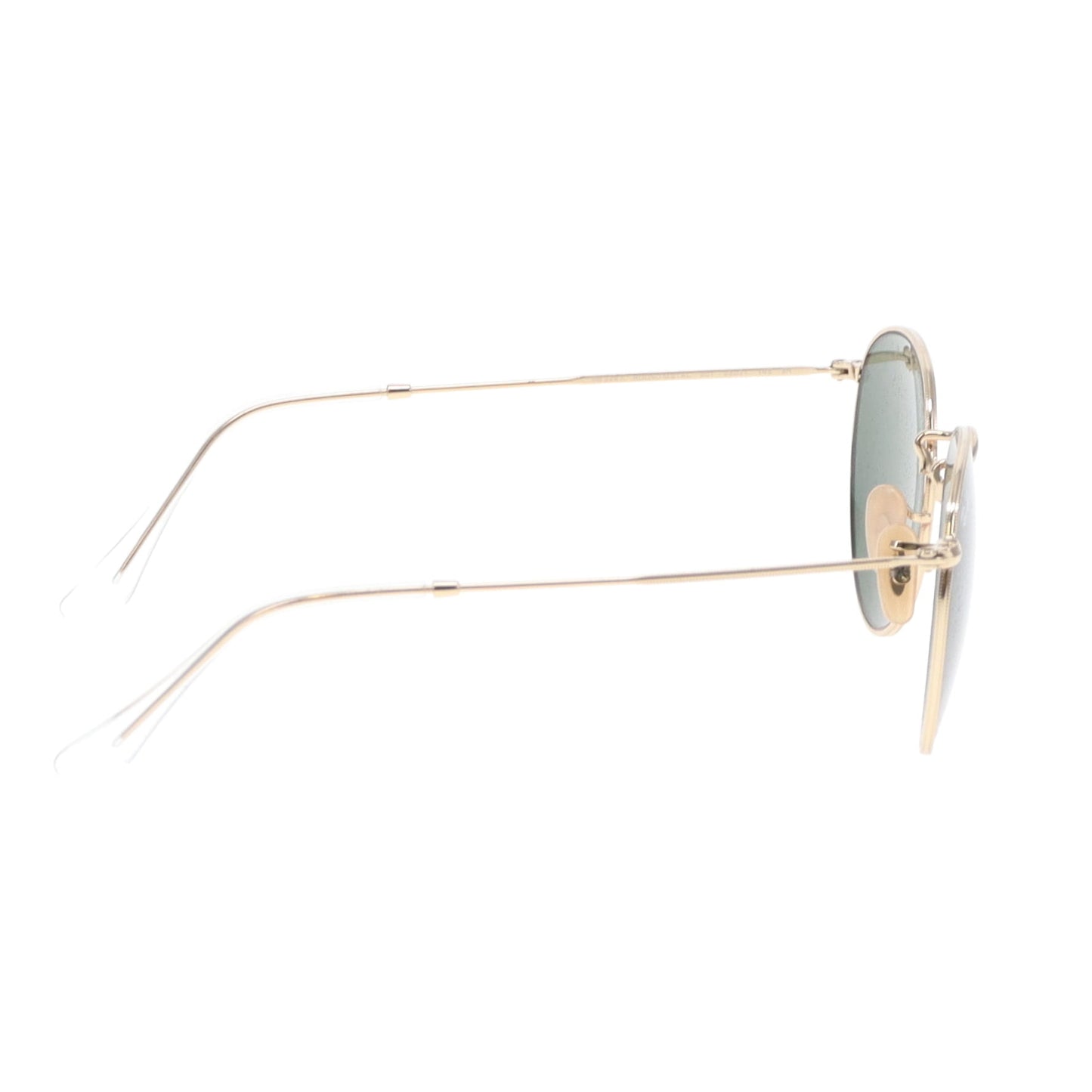 Ray-Ban Round Metal Sunglasses Gold/Green Lens