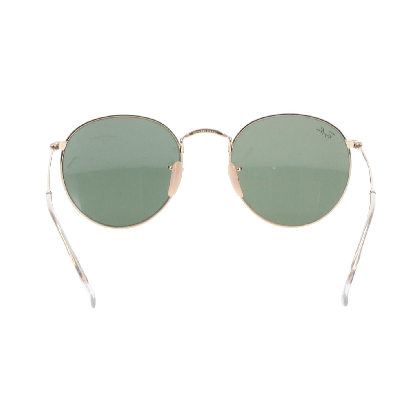 Ray-Ban Round Metal Sunglasses Gold/Green Lens