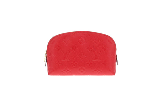 Louis Vuitton Red Empreinte Cosmetic Pouch (NFID)