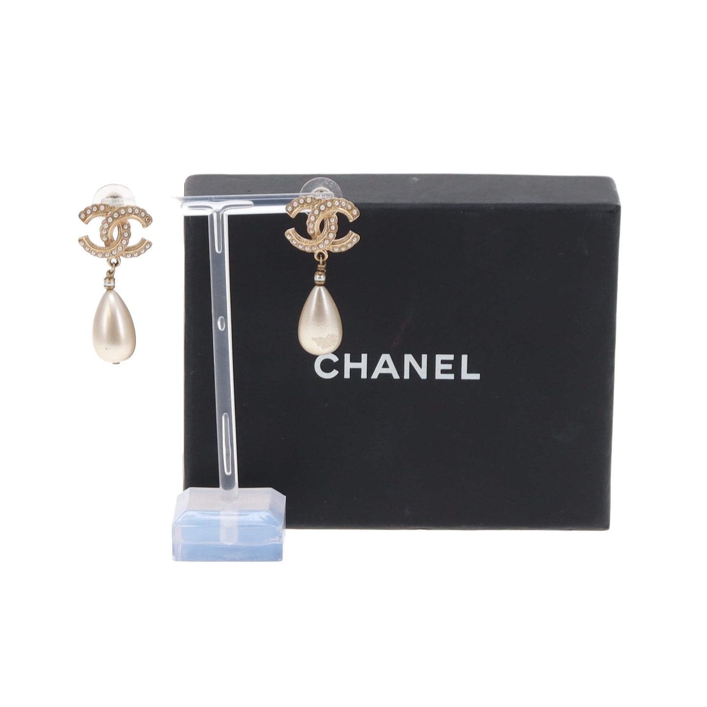 Chanel CC Pearl Drop Earrings 2020