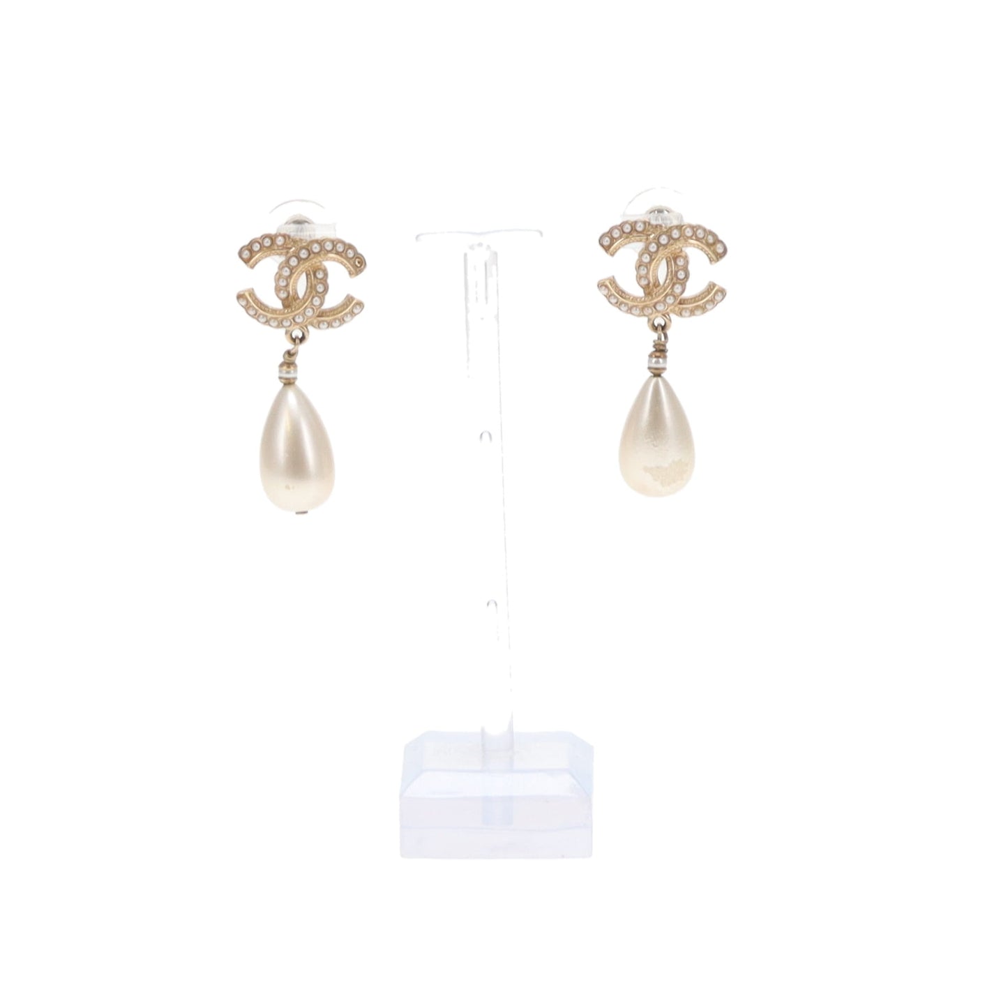 Chanel CC Pearl Drop Earrings 2020