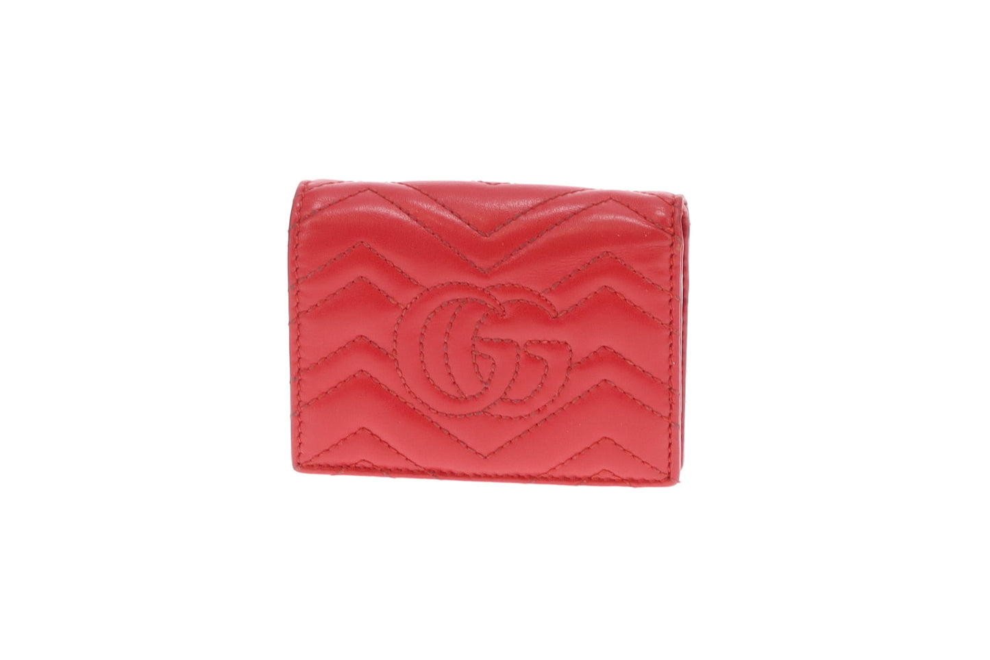 Gucci Marmont Card Case Red GHW