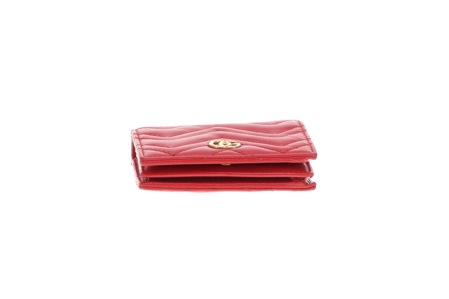 Gucci Marmont Card Case Red GHW
