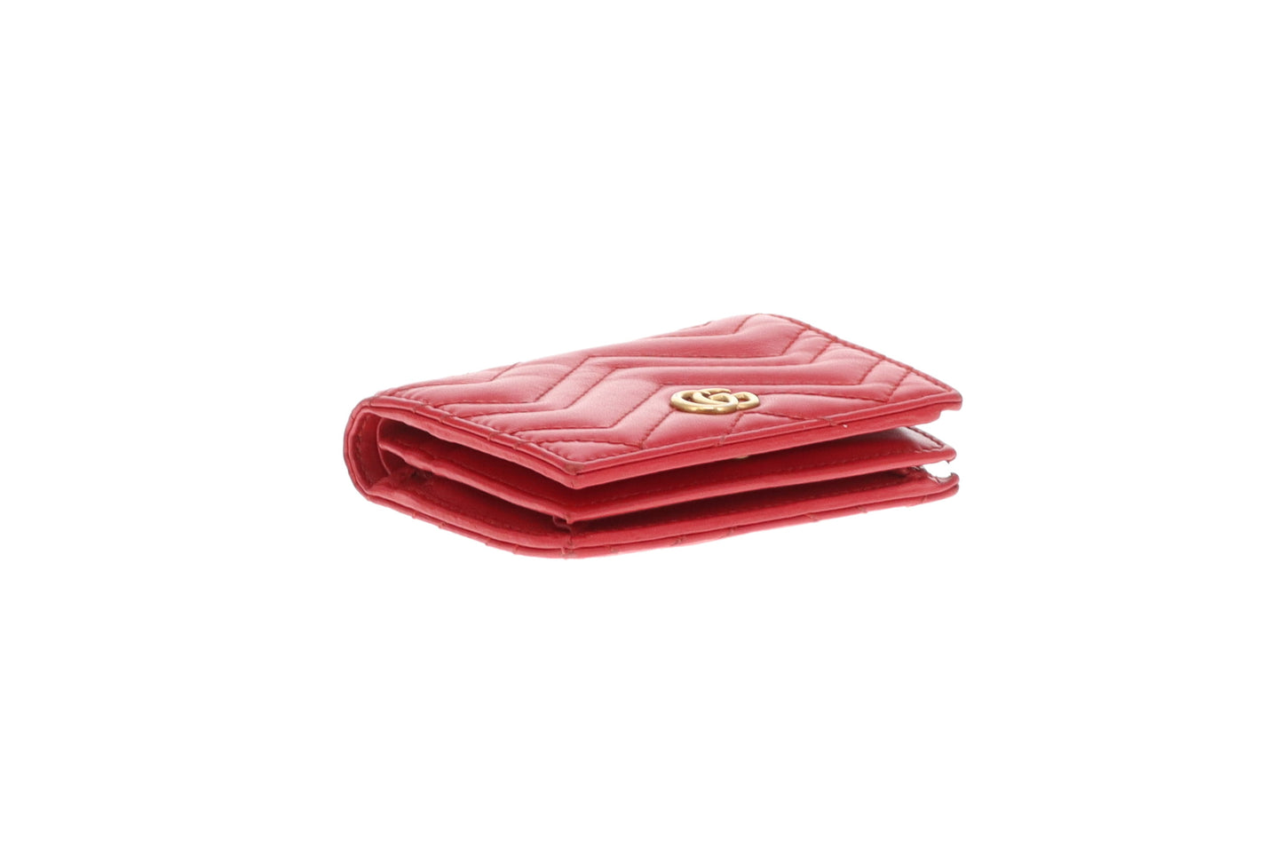 Gucci Marmont Card Case Red GHW