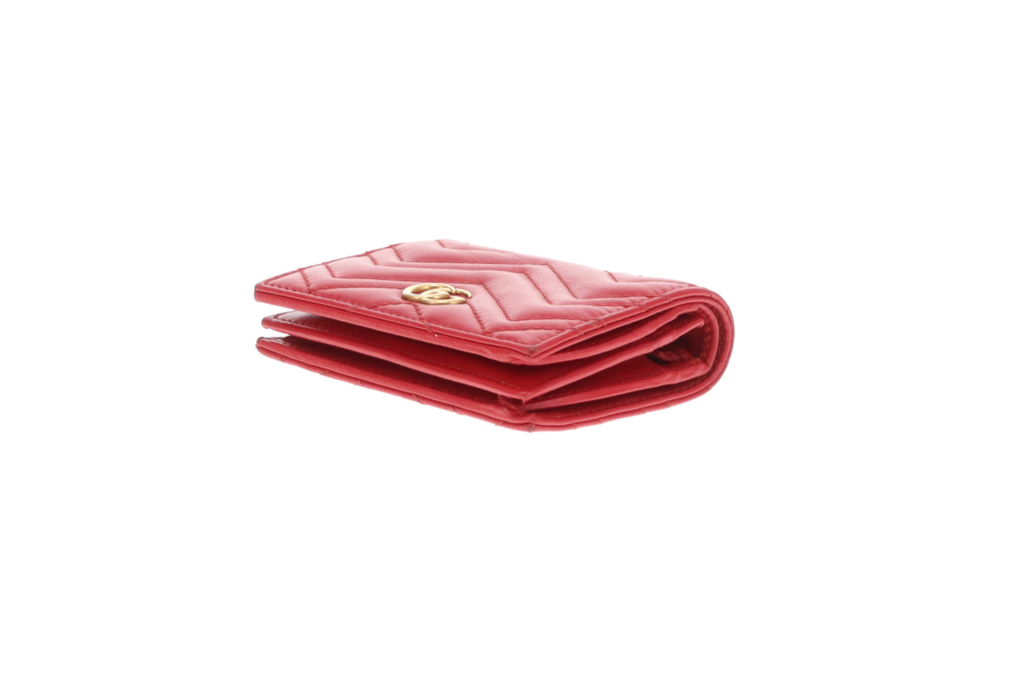 Gucci Marmont Card Case Red GHW