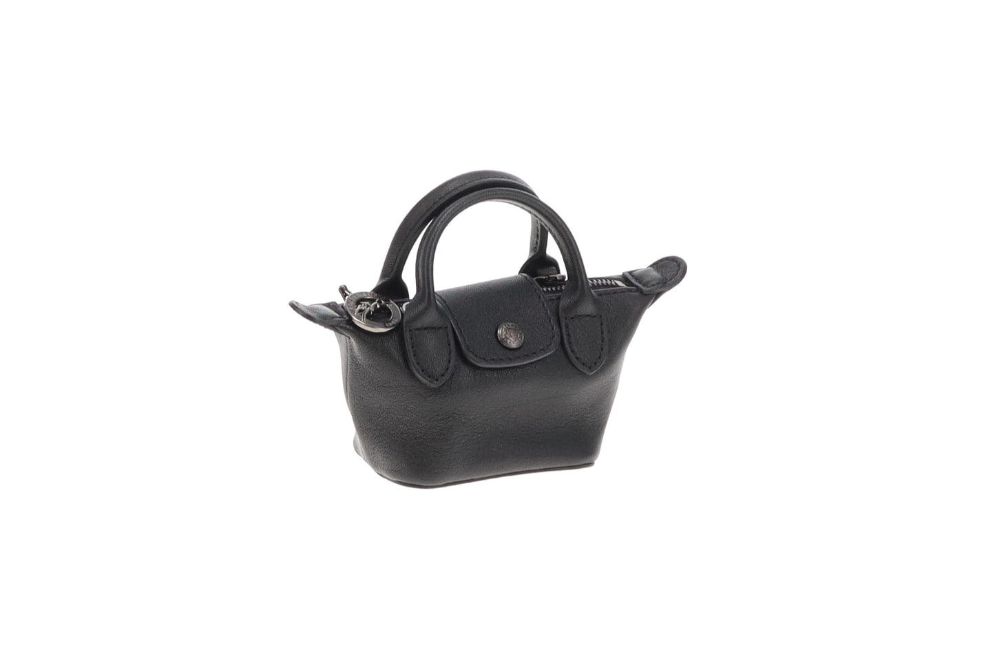 Longchamp Le Pliage Cuir Nano Crossbody Black