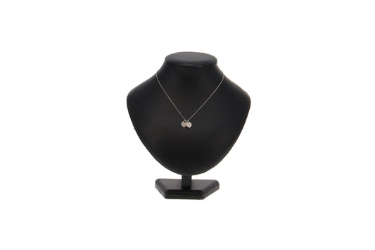 Tiffany & Co Sterling Silver Double Heart Tag RTT Necklace